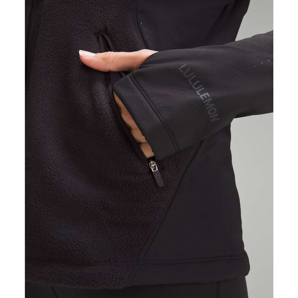 LULULEMON Fleece-Lined Running Jacket Size 6 Black - Picture 4 of 10